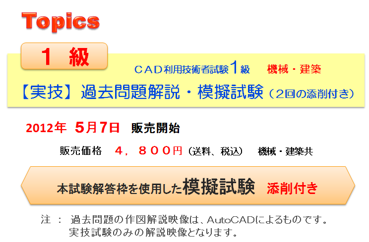 ＣＡＤ利用技術者試験１級トピックス